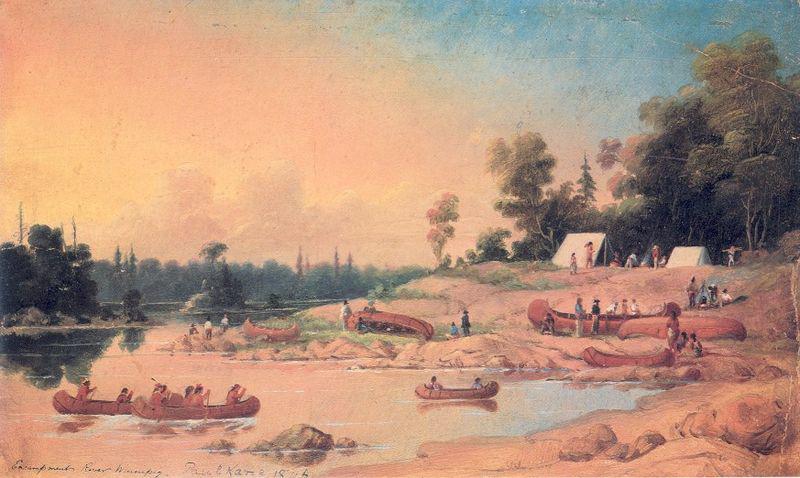 Paul Kane Encampment, Winnipeg River France oil painting art